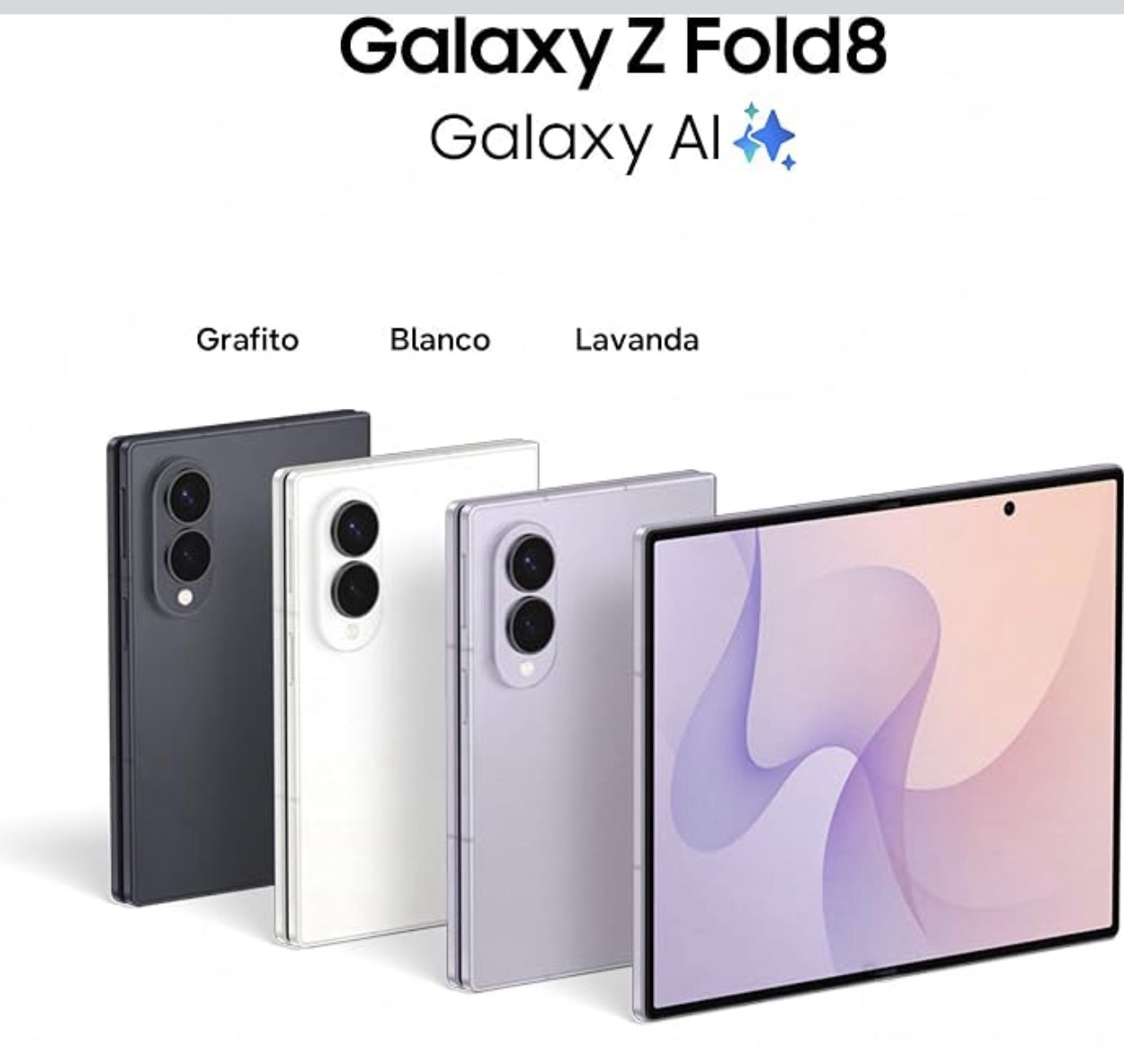 Samsung Galaxy Z Fold8, Teléfono Movil, Smartphone Android con IA, Pantalla Idónea para Redes Sociales, Cámara Dual 50MP, Batería 4800mAh.