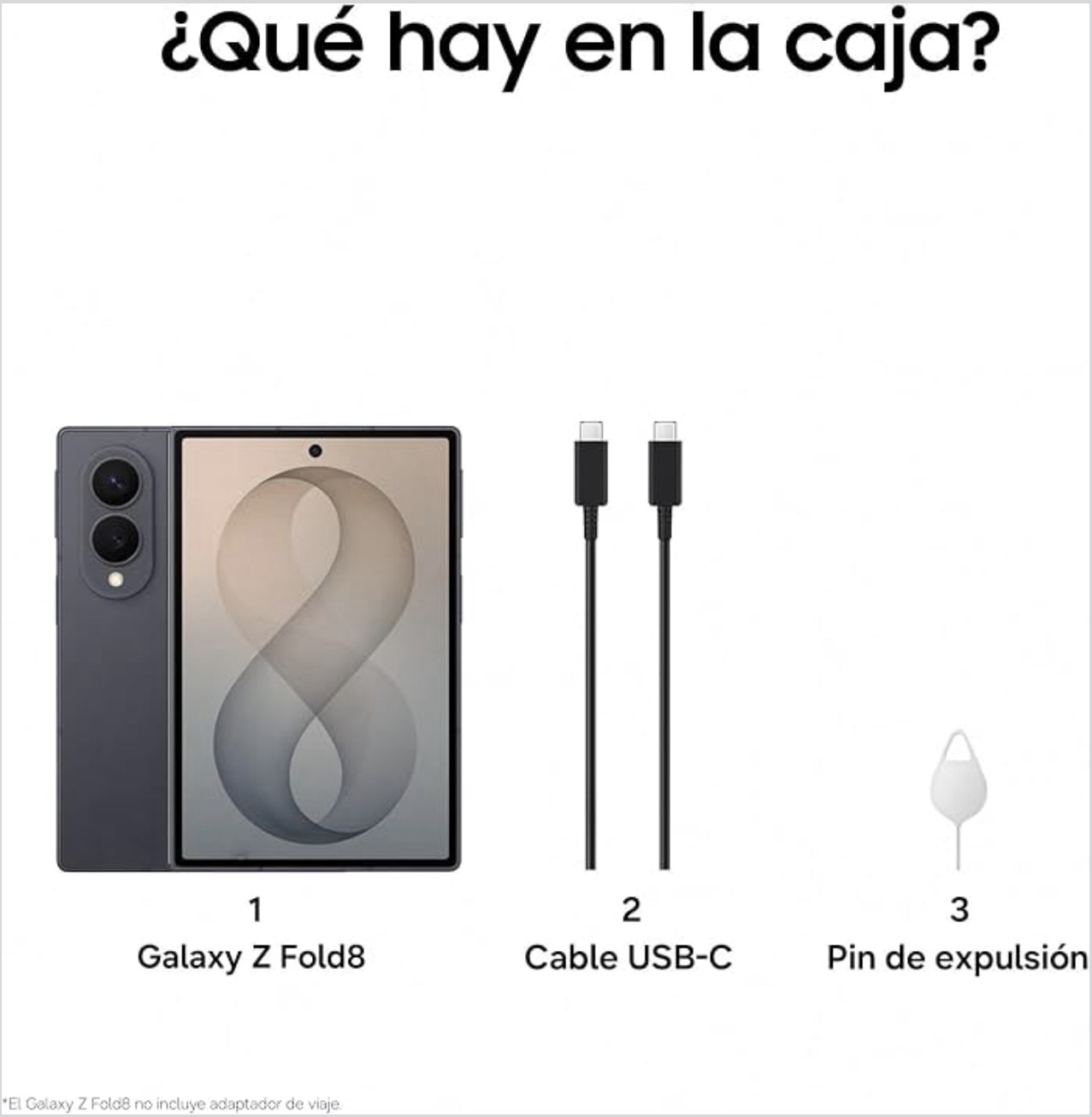 Samsung Galaxy Z Fold8, Teléfono Movil, Smartphone Android con IA, Pantalla Idónea para Redes Sociales, Cámara Dual 50MP, Batería 4800mAh.